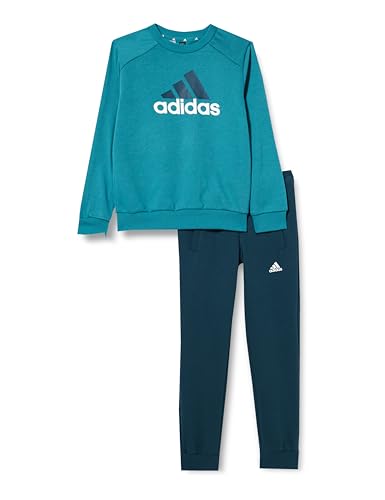 adidas Unisex Essentials Big Logo Fleece Jogger Set Tracksuit, arctic fusion/arctic night/white, 11-12 years