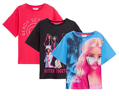 Barbie Girls 3 Pack T-Shirts 11-12 Years Pink