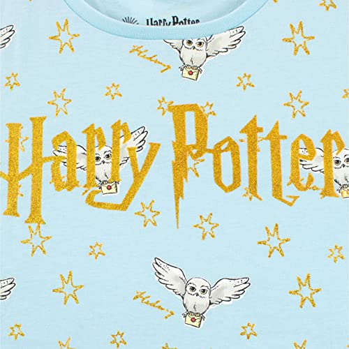Harry Potter Girls Hedwig T-Shirt Pack of 2 Short Sleeve Tee for Kids 2 Pack 9-10 Years Multicoloured