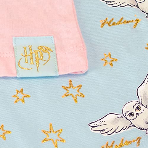 Harry Potter Girls Hedwig T-Shirt Pack of 2 Short Sleeve Tee for Kids 2 Pack 9-10 Years Multicoloured
