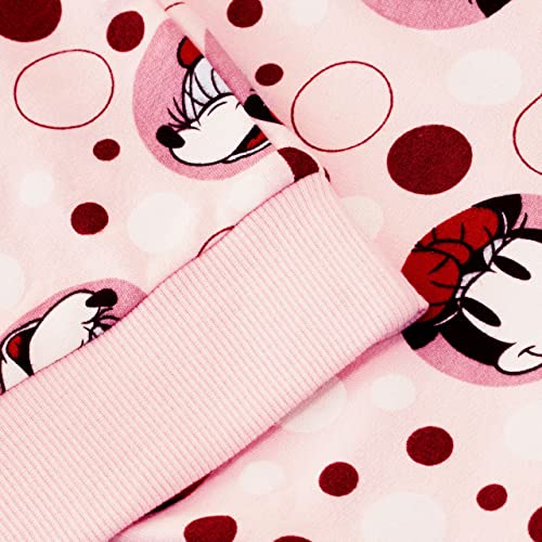 Disney Girls Minnie Mouse Sweatshirt and Joggers Set 2 Piece Outfit Set for Kids Pink 3-4 Years
