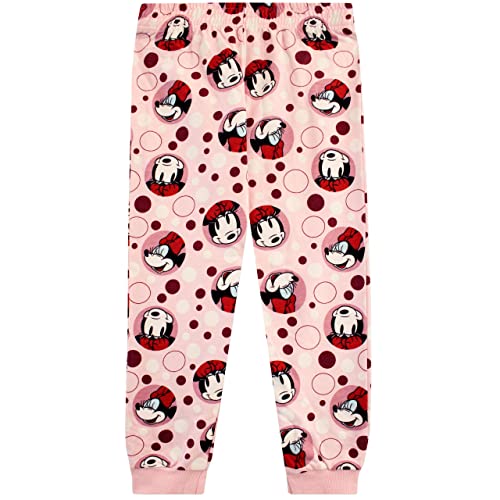 Disney Girls Minnie Mouse Sweatshirt and Joggers Set 2 Piece Outfit Set for Kids Pink 3-4 Years
