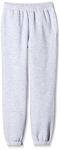 Fruit of the Loom Unisex Kids Elasticated Cuff Premium Jog Pants, Heather Grey, 14-15 Years (Manufacturer Size:36)