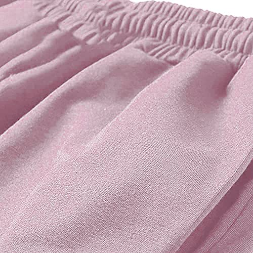 Love My Fashions Women's Plain Gym Sport Jogger Sweatpants & Winters Joggers Pockets Pants and Baggy Elastic Waist Trousers for Casual Hip Hop, Gym and Jogging Baby Pink