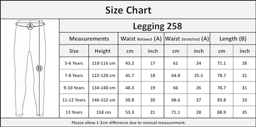 A2Z 4 Kids Girls Legging Trendy Fashion Stretchy Gym Wear - Legging 258 White 5-6