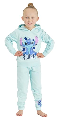Disney Girls Lilo & Stitch Hoodie Joggers Tracksuit Hoody Bottoms (Lilo & Stitch, 7-8 Years)