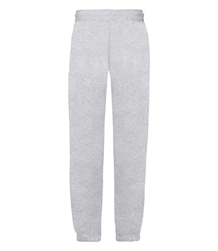 Fruit of the Loom Unisex Kids Elasticated Cuff Premium Jog Pants, Heather Grey, 9-11 Years