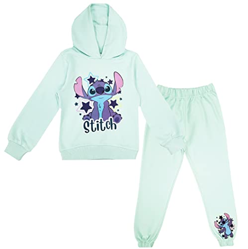 Disney Girls Lilo & Stitch Hoodie Joggers Tracksuit Hoody Bottoms (Lilo & Stitch, 7-8 Years)