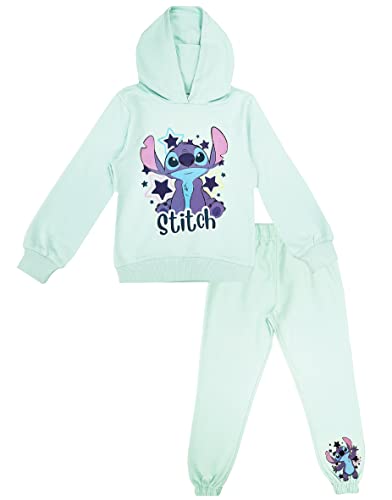 Disney Girls Lilo & Stitch Hoodie Joggers Tracksuit Hoody Bottoms (Lilo & Stitch, 7-8 Years)