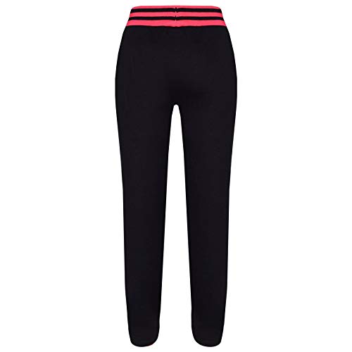 A2Z 4 Kids� Kids Tracksuit Girls Boys Baseball - T.S B.B Plain Black & Neon Pink 11-12