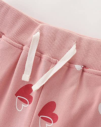 TEDD Girls Trousers Cotton Rainbow Pattern Sweatpants School Jogging Tracksuit Harem Pants with Pockets for Kids Age 4-5 Years