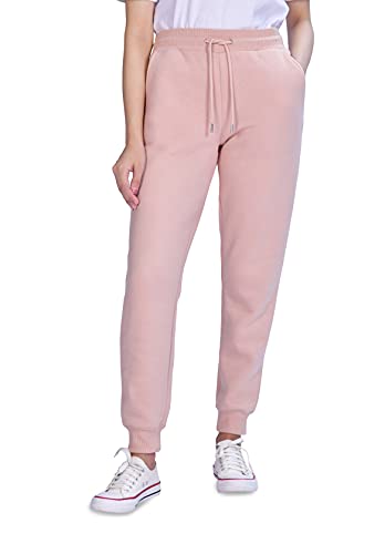 M17 Women Ladies Recycled Girls Slim Leg Jogging Bottoms Sweatpants Pants Casual Joggers Trousers Tracksuit Lounge Yoga Gym Pockets (S, Blush Pink)