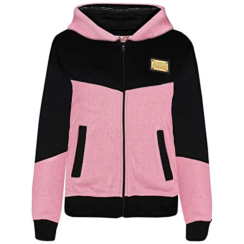 A2Z 4 Kids Girls Cotton Tracksuit Baby Pink Fleece Hoodie Top Joggers Bottom Suit Set Age 2-13 years