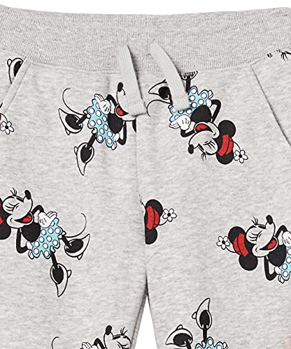 Amazon Essentials Disney | Marvel | Star Wars | Princess Girls' Fleece Jogger Sweatpants, Pack of 2, Minnie Icons, 10 Years