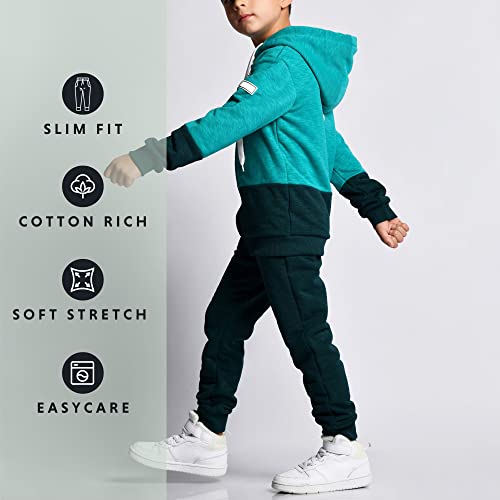 FM London (2-Pack) Extra Warm Kids Joggers | Boys Jogging Bottoms with Brushed Fleece Lining | Suitably Worn at Play Time or as Casual Lounge Pants | Durable Joggers with Cotton Rich Blend