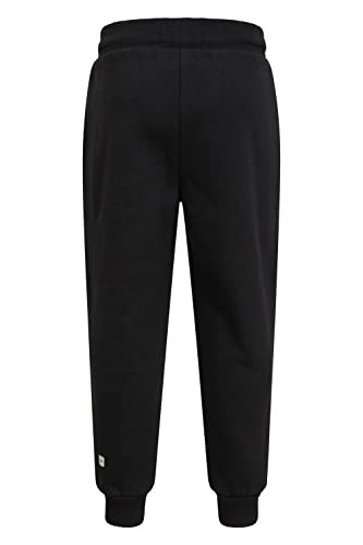 Mountain Warehouse Kids Active Club Joggers - 100% Organic Cotton Bottoms with Adjustable Waist & Side Pockets, for Boys & Girls - Best for, Running & Outdoors Black 9-10 Years