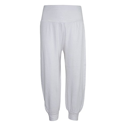 Kids Girls Ali Baba Style Plain Color Fashion Trendy Trouser 2-13 Years White