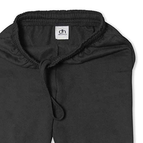 D&H CLOTHING UK Kids Boys Girls Fleece Jogging Bottom Childrens Jogger PE School Jog Pants Tracksuit Bottoms Sweatpants 12 to 13 Black