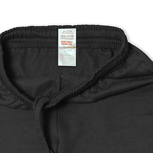 D&H CLOTHING UK Kids Boys Girls Fleece Jogging Bottom Childrens Jogger PE School Jog Pants Tracksuit Bottoms Sweatpants 12 to 13 Black