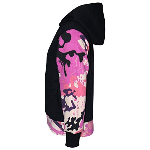 A2Z 4 Kids Girls Boys Tracksuit Contrast Fleece Top Bottom - T.S Plain 101 Camo Baby Pink 11-12