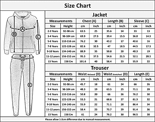 A2Z 4 Kids Girls Boys Unisex Plain Tracksuit Hoodie with Joggers - Plain Tracksuit Black 11-12