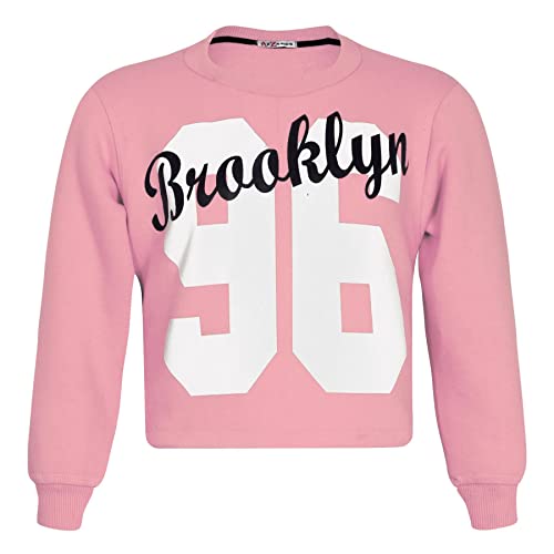 A2Z 4 Kids Girls Sweat Suit Tracksuit Sweatshirt Sweat Pants 2 Piece Lounge Suit Set - T.S 315 Baby Pink 11-12