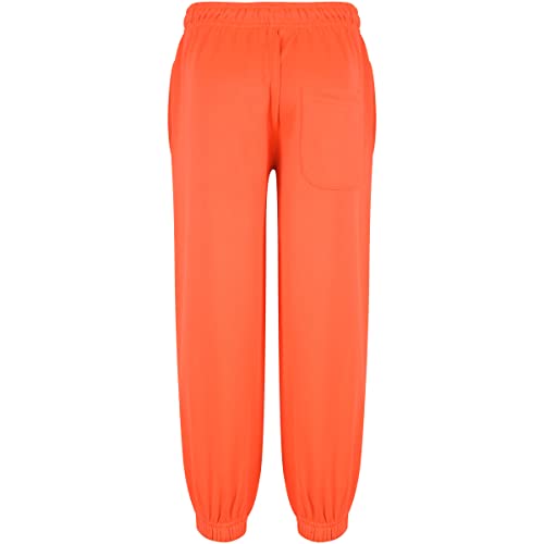 A2Z 4 Kids Boys Girls Joggers Jogging Pants Tracksuit Bottom Sweatpants - Fleece Trouser Neon Orange 9-10