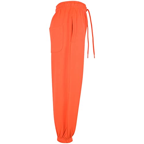 A2Z 4 Kids Boys Girls Joggers Jogging Pants Tracksuit Bottom Sweatpants - Fleece Trouser Neon Orange 9-10