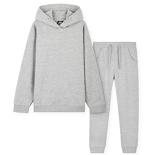CityComfort Tracksuit For Girls, Hoodies And Joggers For Kids 3-14 Years (Light Grey, 11-12 Years)