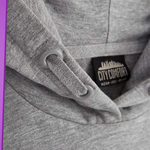 CityComfort Tracksuit For Girls, Hoodies And Joggers For Kids 3-14 Years (Light Grey, 11-12 Years)