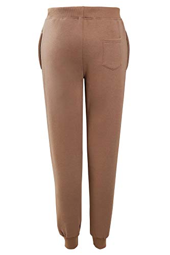 kraftd Kids Joggers Boys Girls Fleece Jog Pants Sports Bottom Trouser Beige