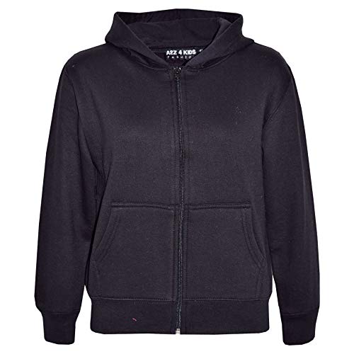 A2Z 4 Kids Plain Tracksuit Hoodie with Joggers - Plain Tracksuit black 7-8