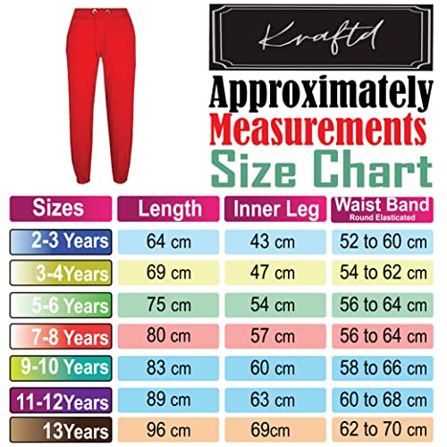 kraftd Kids Joggers Boys Girls Fleece Jog Pants Sports Bottom Trouser Beige