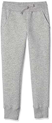 Amazon Essentials Girls' Joggers, Light Grey Heather, 11-12 Years