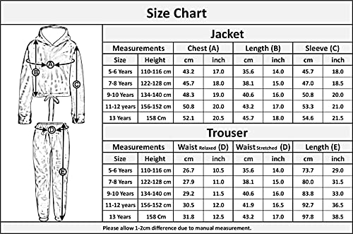 A2Z 4 Kids Tie Dye Tracksuit Cropped Hoodie with Jogger Sweatpants Gym Sports Activewear Cord Set Girls Children Age 5-13 years