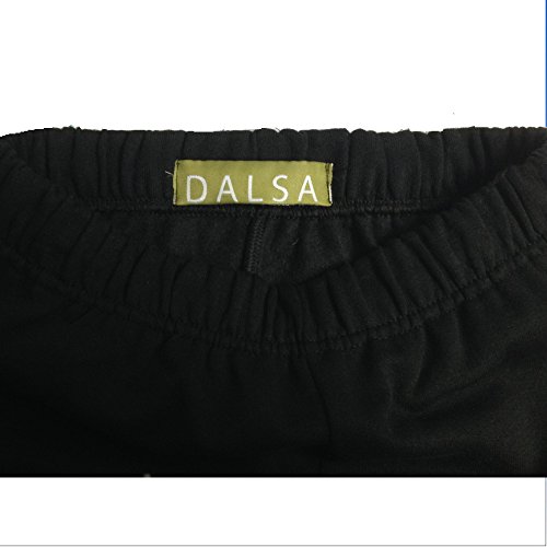 Dalsa Boys Girls Childrens Kids School PE Fleece Jogging Tracksuit Bottoms Trousers Black Age 6-7 Years (28 6-7 Years, Black)