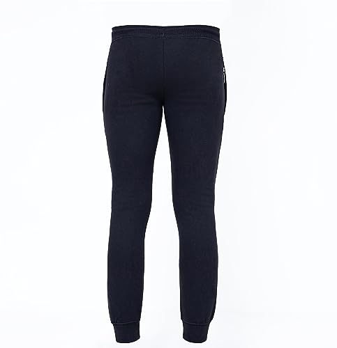 Unisex Sports Joggers Fleece Bottoms Slim Fit Sweatpants 5-14 Yrs (UK, Age, 13 Years, 14 Years, Slim, Black)