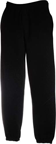 Fruit of the Loom Unisex Kids Elasticated Cuff Classic Jog Pants, Black, 14-15 YEARS (Manufacturer Size: 164)