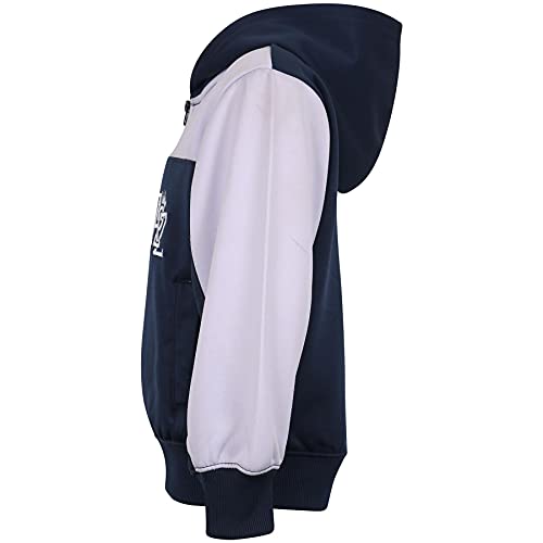 Kids Unisex Tracksuit Contrast Panelled Fleece Hoodie & Bottom - T.S A2Z 704 Navy 11-12