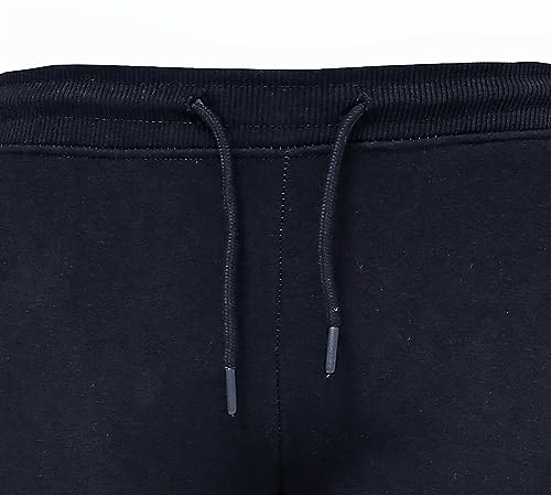 Unisex Sports Joggers Fleece Bottoms Slim Fit Sweatpants 5-14 Yrs (UK, Age, 13 Years, 14 Years, Slim, Black)