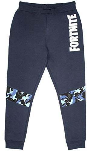 Fortnite - Game Merchandise - Boys Tracksuit Bottoms - 100% Cotton Tracksuit Trousers Gifts for Boys - Navy Blue - Small (Age 9-10)