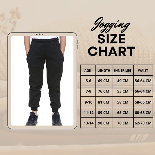 KHIM Fleece Jogging Bottom Trouser Tracksuit PE School Kids Unisex Girls Boys Activewear Age 2-18 Years Royal Blue