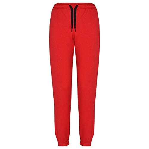 A2Z 4 Kids Plain Tracksuit Contrast Fleece Hoodie with Joggers - T.S Contrast Trim Red & Black 5-6.