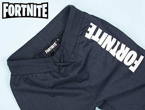 Fortnite - Game Merchandise - Boys Tracksuit Bottoms - 100% Cotton Tracksuit Trousers Gifts for Boys - Navy Blue - Small (Age 9-10)