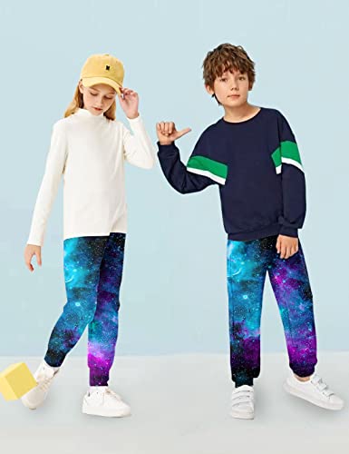 Goodstoworld Boys Tracksuit Bottoms Galaxy Kids Cool Jogging Trousers Girls Sweatpants 3D Joggers Teenagers Casual Sports Training Pants, 10-11 Years