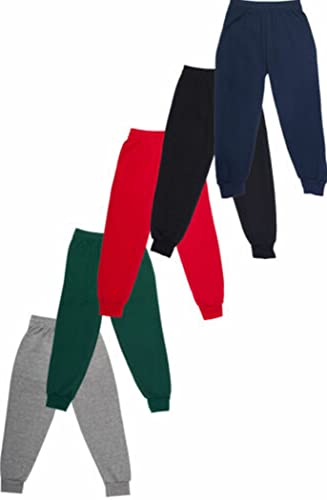 Kids Jogging Bottoms - Plain Tracksuit Joggers with Elasticated Waist & Cuffs Casual Jogpants - PE School Sports Wear Trousers (as8, Age, 3_Years, 4_Years, Navy Blue, 3-4 Years)