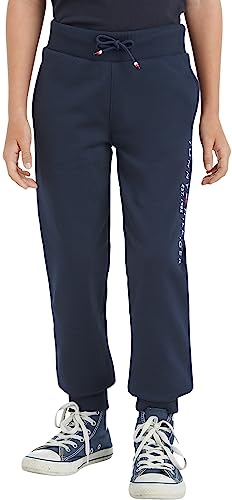 Tommy Hilfiger Kids Unisex Essential Sweat Pants Track Pants Organic Cotton, Blue (Twilight Navy), 14 Years