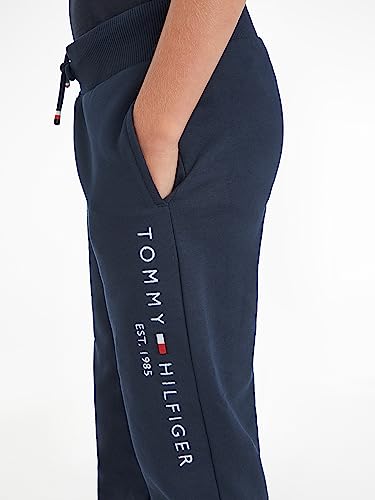 Tommy Hilfiger Kids Unisex Essential Sweat Pants Track Pants Organic Cotton, Blue (Twilight Navy), 14 Years