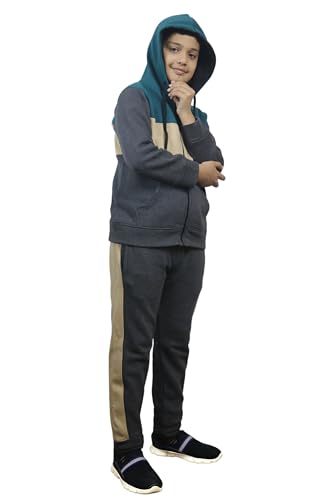 Bahob® Boys Tracksuit 2pcs Fleece Unisex Activewear Tracksuit Set Hoodie and Joggers Set Zip Up Hoodie & Bottom Jogging Suit 5-14 Years (BZTS-61-B 11-12 Years)