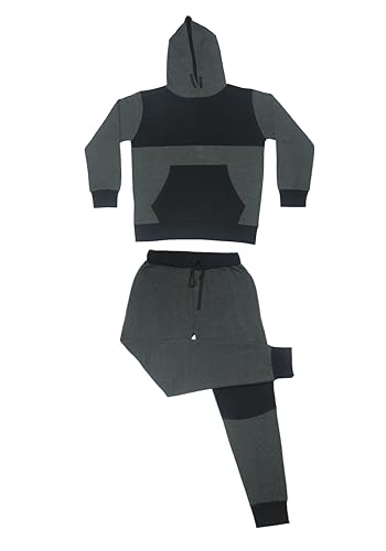 Bahob® Boys Tracksuit Activewear 2 Piece Fleece Pull Over Hoodie and Joggers Camouflage Contrast Tracksuit Set 5-14 Years (BFTS-53-E, 5-6 Years)